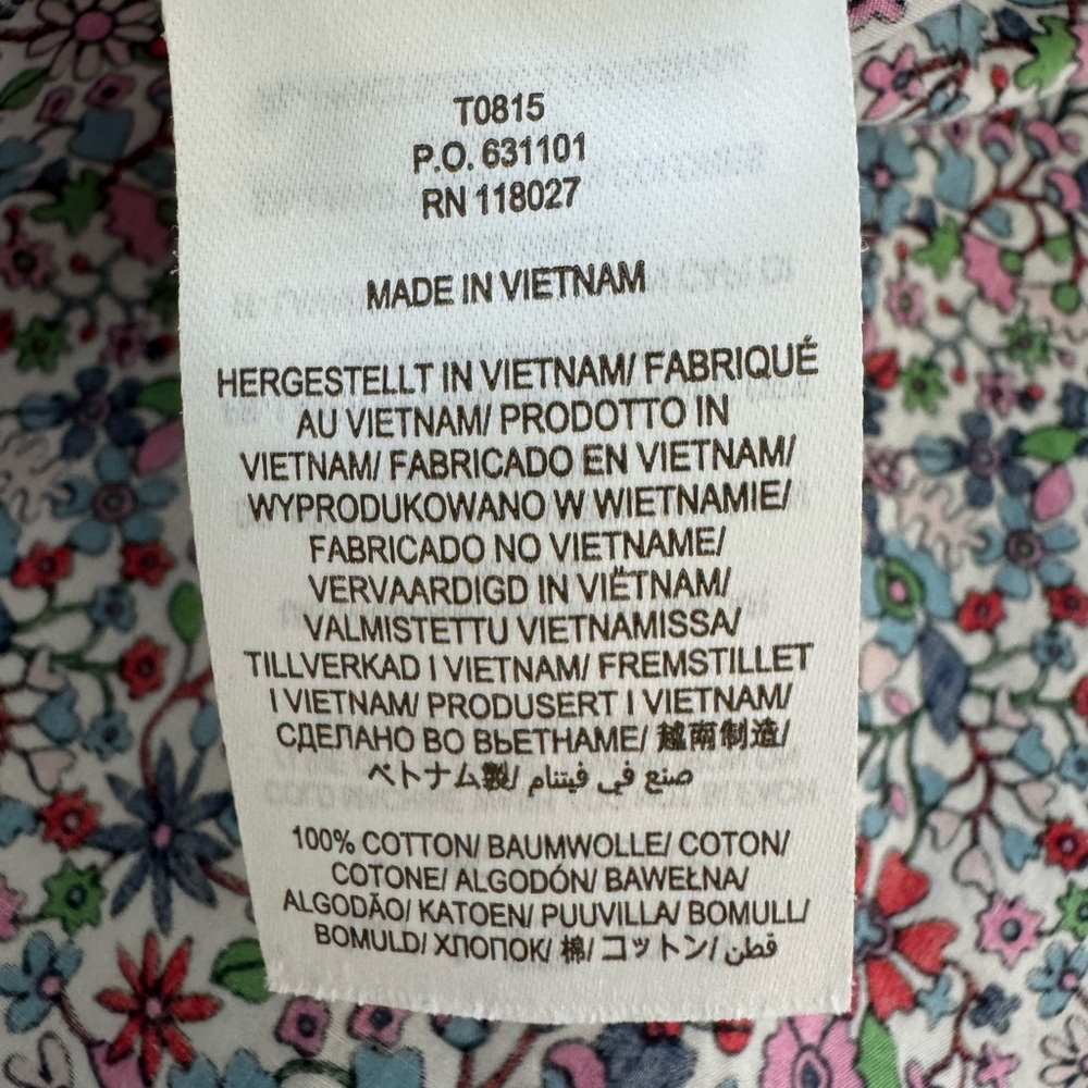 Boden Women’s Ditzy Floral Multicolored Floral Button Down Long Sleeve Size 6R - Picture 8 of 10